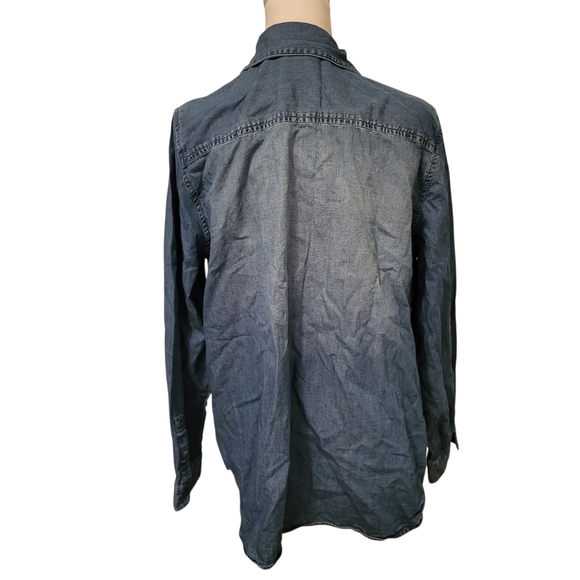 J Jill Denim Shirt Blue sz L - Picture 2 of 4